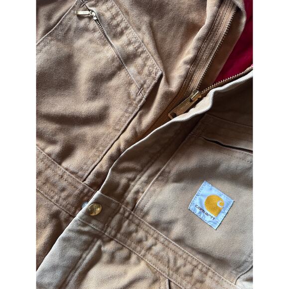 Vintage Carhartt X01 BRN 34 Short Bloody Guts Insulated Caramel Brown Coveralls - Picture 4 of 9
